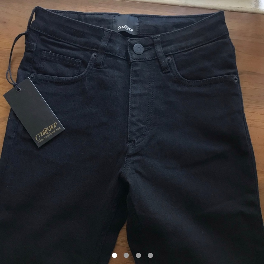 Courtshop High Rise Skinny Aspen Black Jeans 25